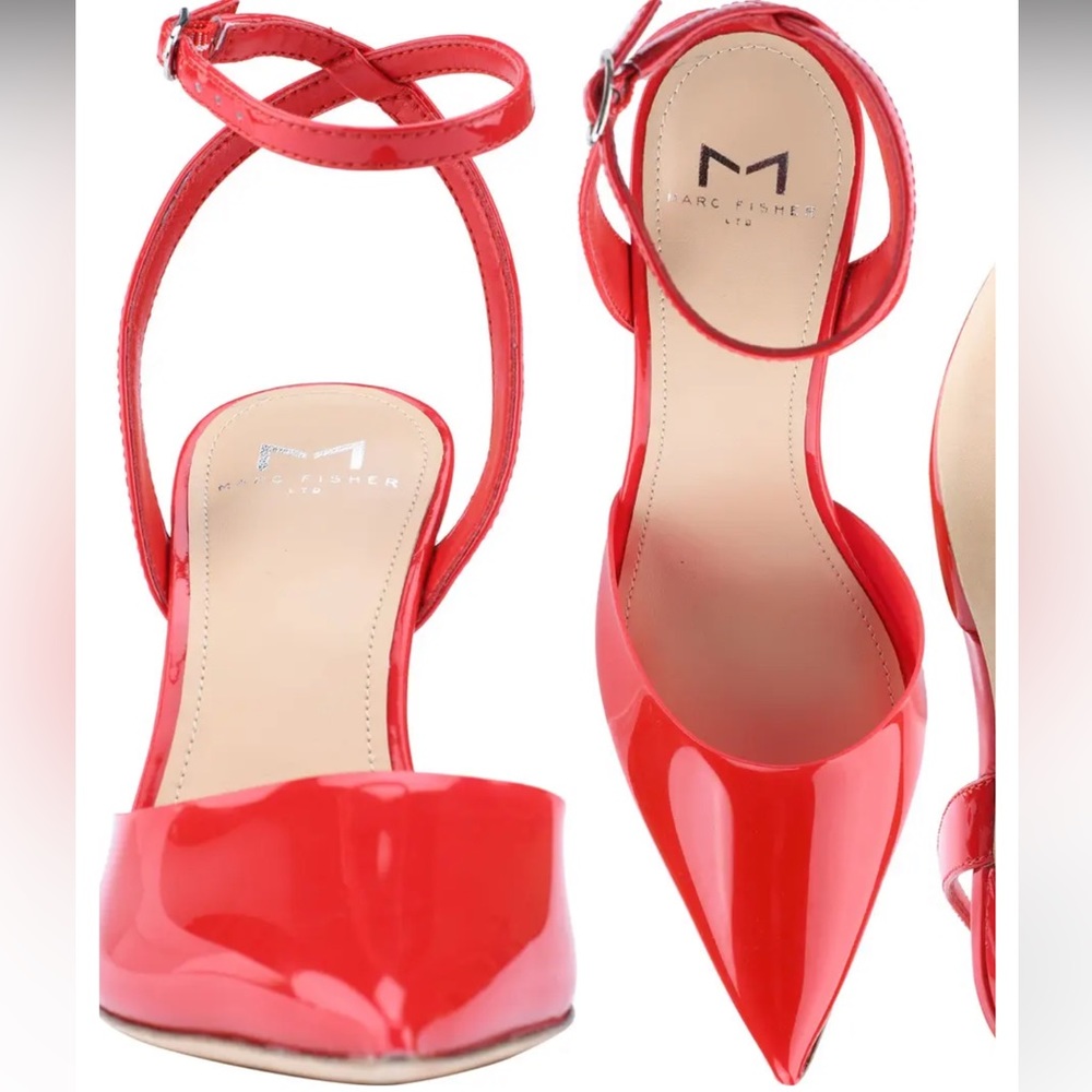 NWT RED MARC FISHER HEEL